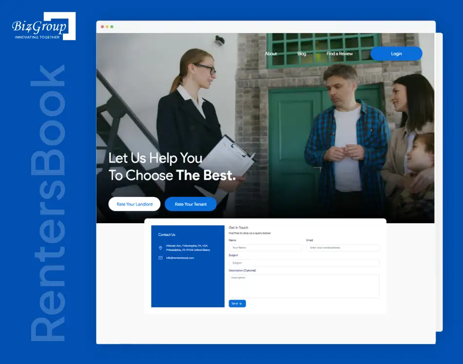 Renters Book Rental Reviews and Agreement Platform