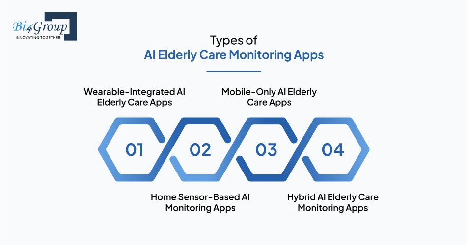 Types of AI Elderly Care Monitoring Apps
