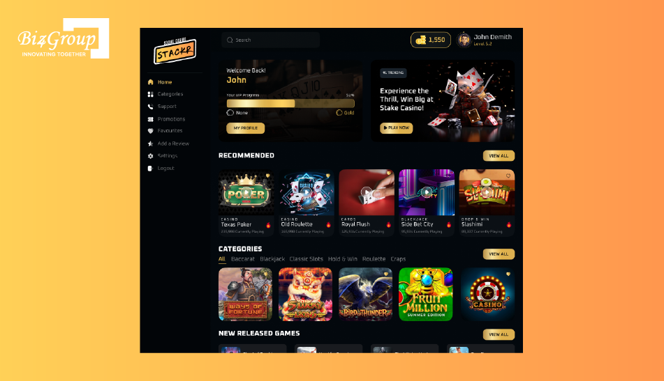 Stackr – Social Casino Platform