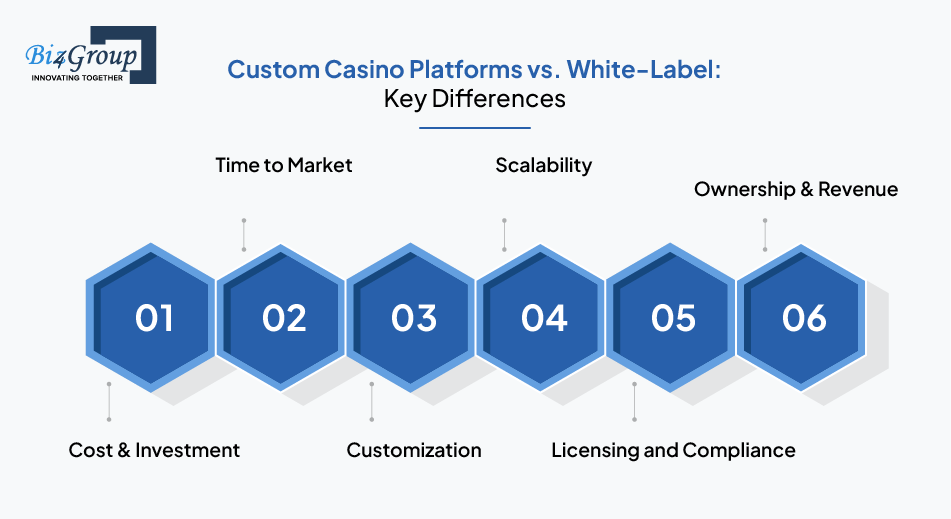Custom Casino Platforms vs. White-Label: Key Differences