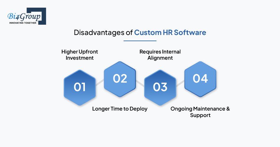 Disadvantages of Custom HR Software