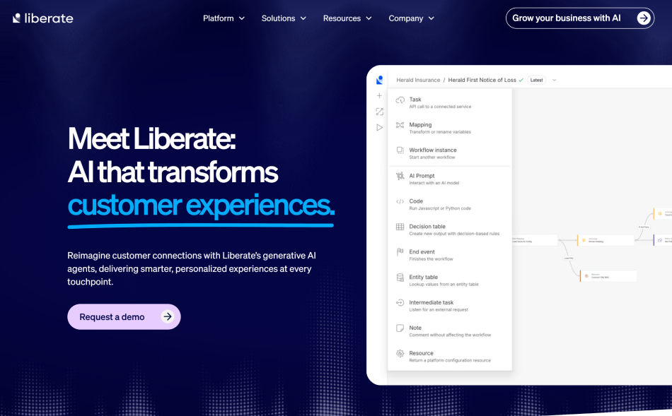 Liberate - a conversational voice AI platform