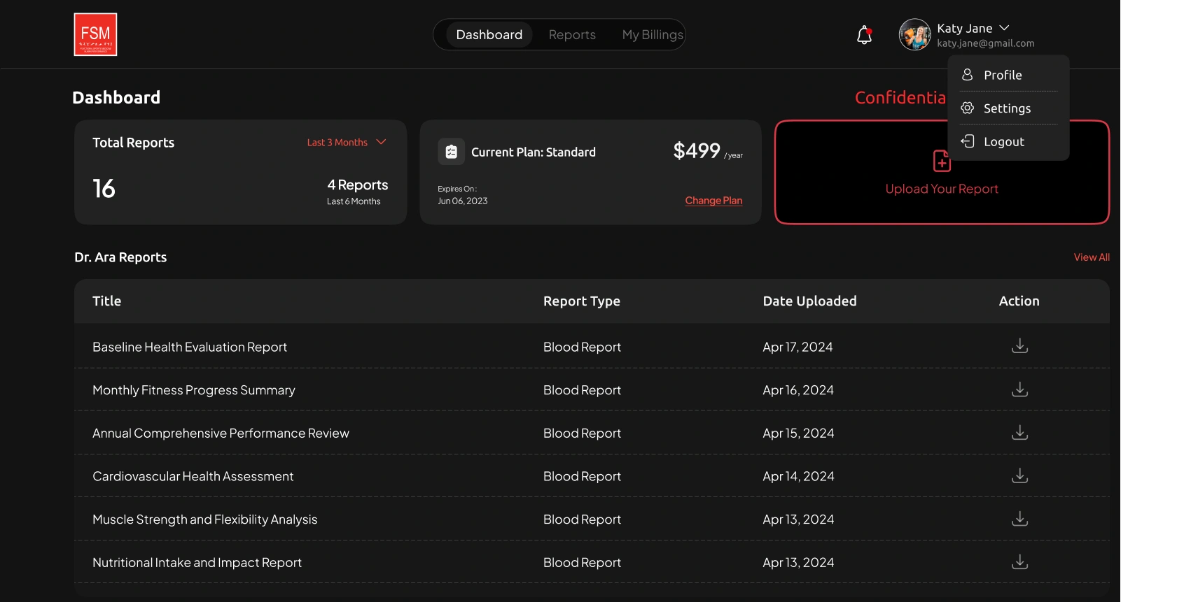 dr-ara-dashboard-overview-screen