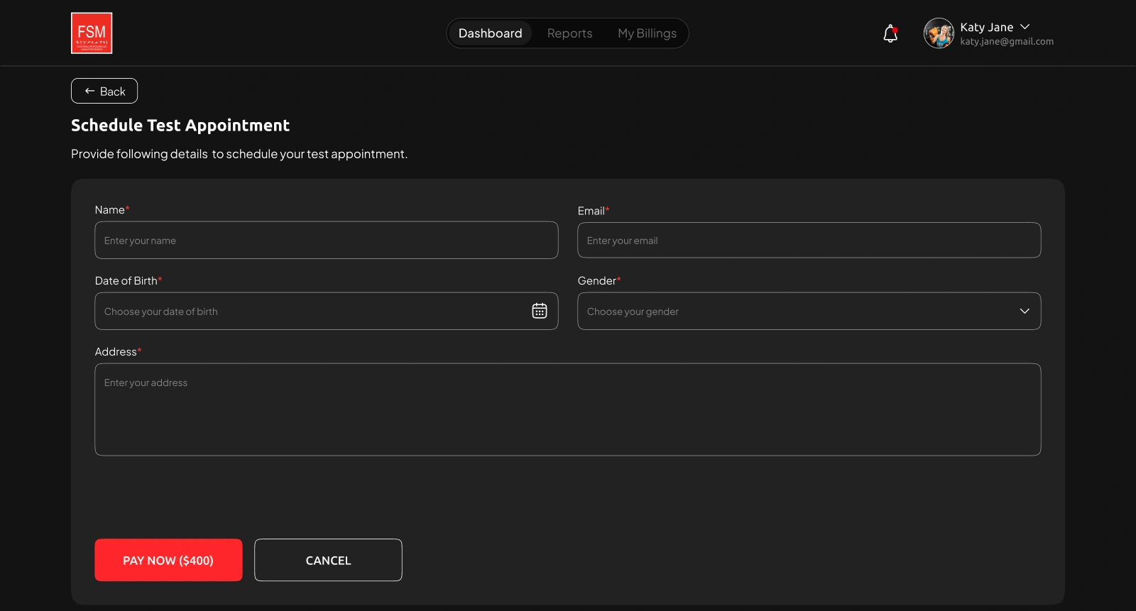 dr-ara-appointment-scheduling-form-screen