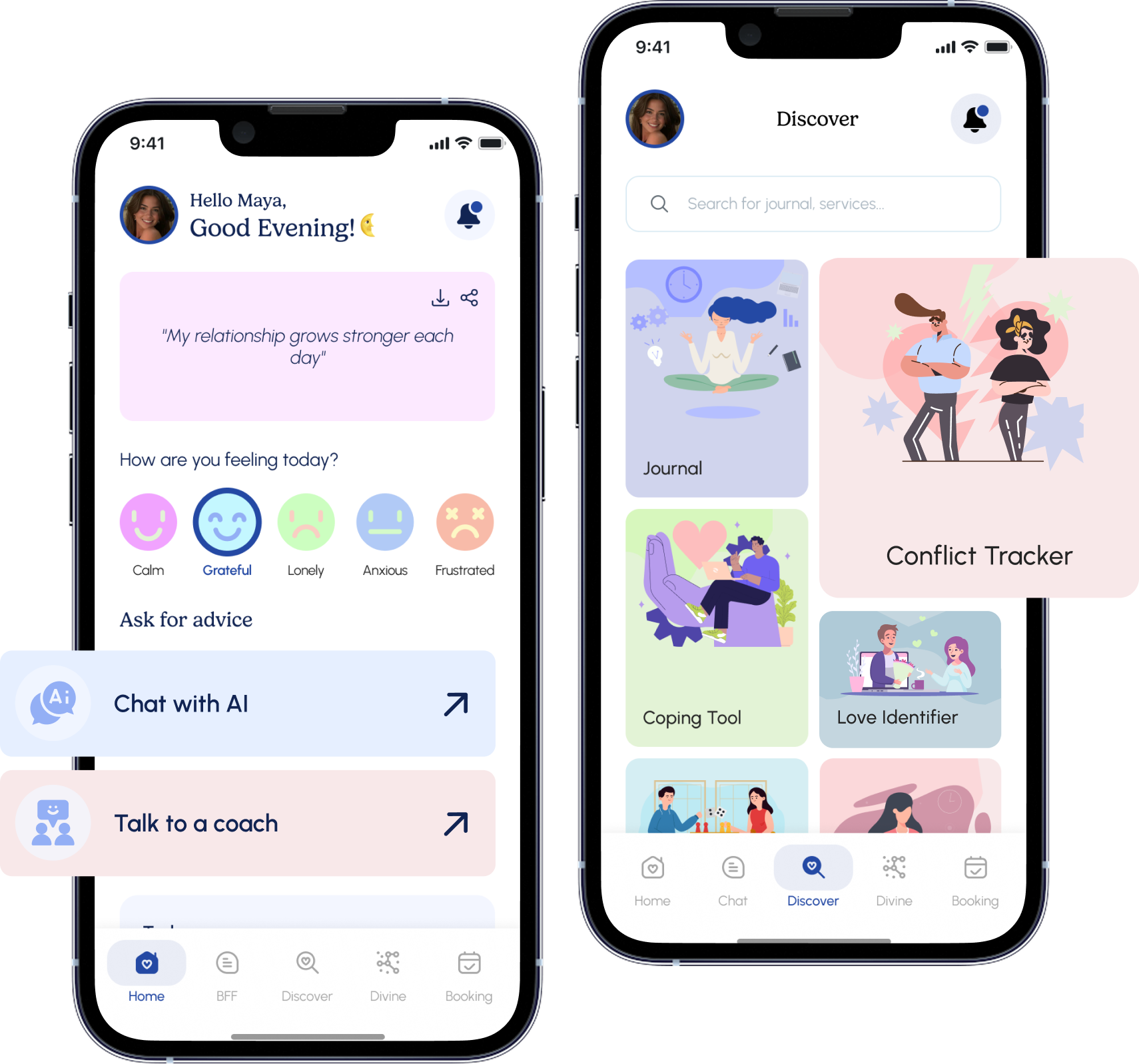 Relationship Wellness App Powered by Personalized AI Guidance 