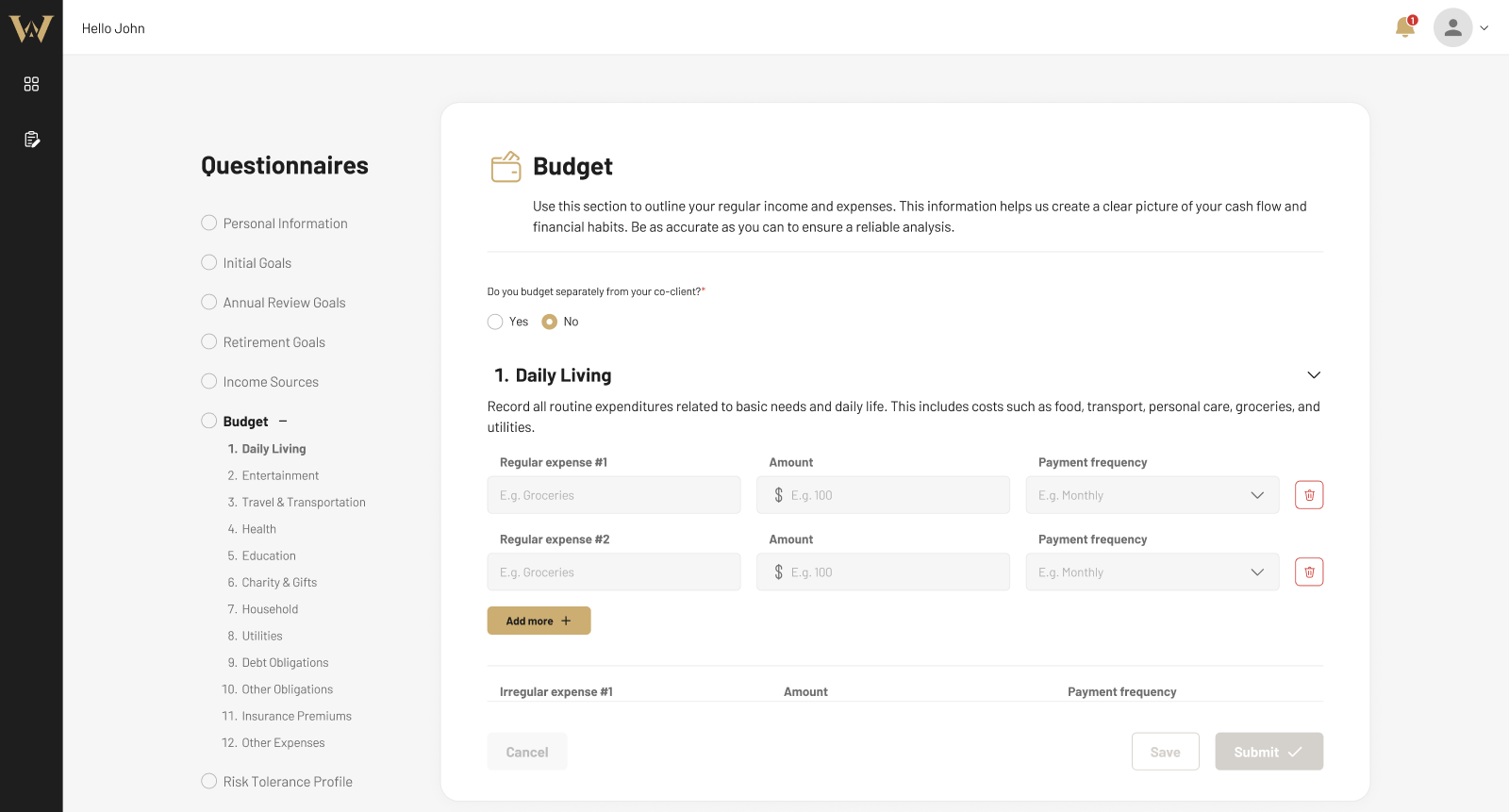 worth-advisors-budget-questionnaire